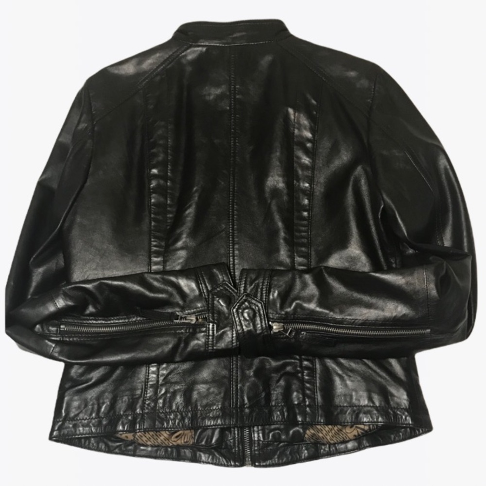 Wilson’s Black Rivet 100% Leather Womens Jacket -S - Picture 11 of 17